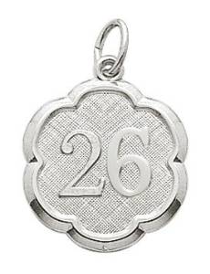 Days to Remember Sterling Silver Number 26 Charm