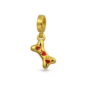 Pandora 14k Gold Plated Dog Bone Charm