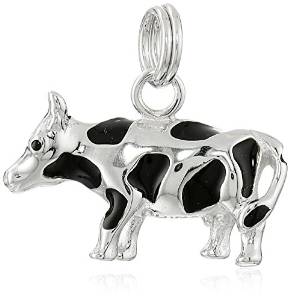Pandora Antique Silver Plated Cow Charm