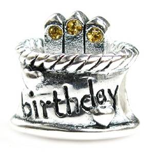 Pandora Birthday Cake November Birthstone Topaz Charm