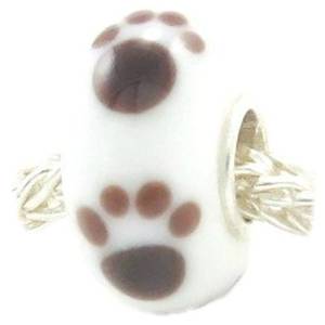 Pandora Dog Paw Murano Glass Charm