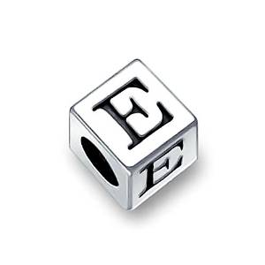 Pandora Engraved Letter E on Dice Charm