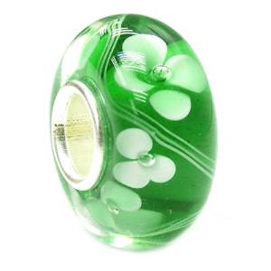 Pandora Flowers Green Murano Glass Charm