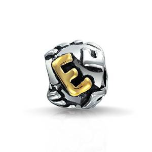 Pandora Gold Plated Letter E Charm