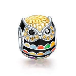 Pandora Gold Plated Owl CZ Charm