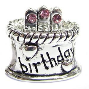 Pandora Happy Birthday Pink Rhinestone Charm