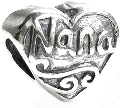 Pandora Heart Nana Floral Dangle Charm