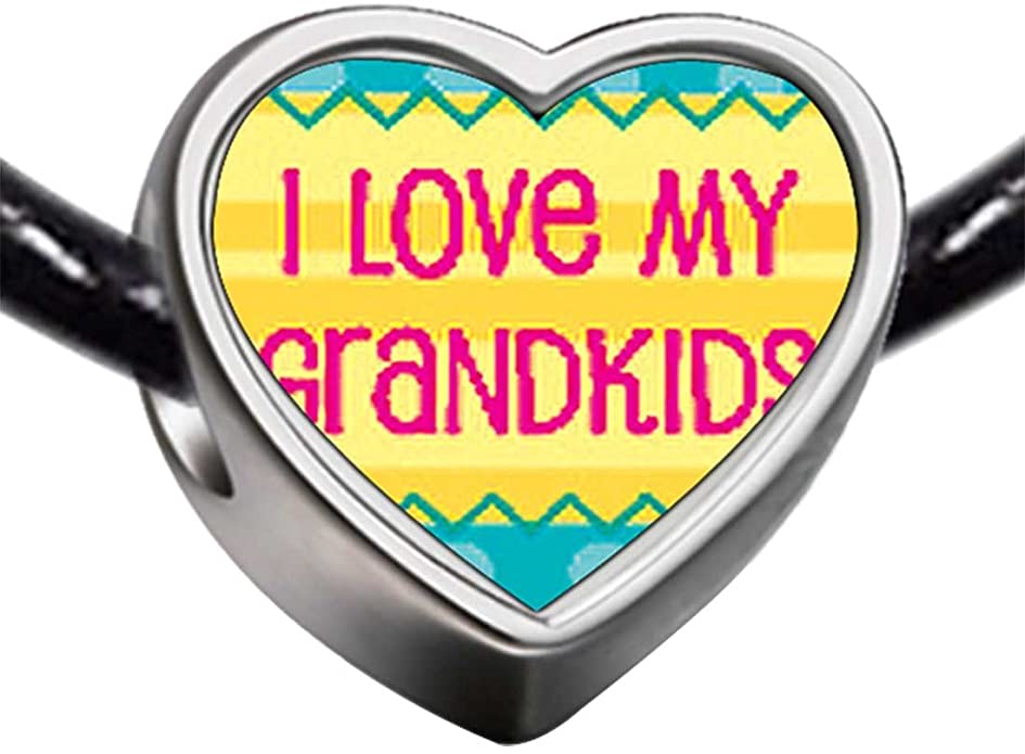 Pandora I Love My Grandkids Photo Heart Charm