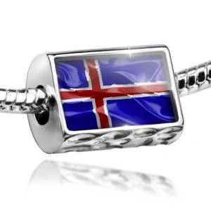 Pandora Iceland Flag Photo Charm actual image