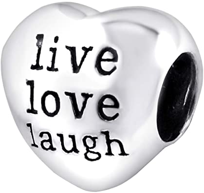 Pandora Live Laugh Love Text Circular Charm