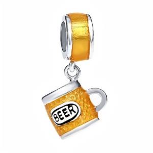 Pandora Silver And Enamel Clip On Beer Mug Charm
