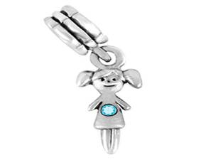 Pandora Silver Girl With December Birthstone Charm actual image