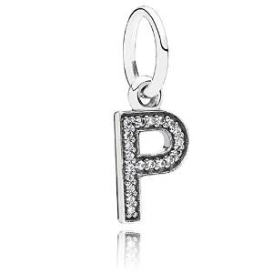 Pandora Small Initial Letter p Dangle Charm actual image