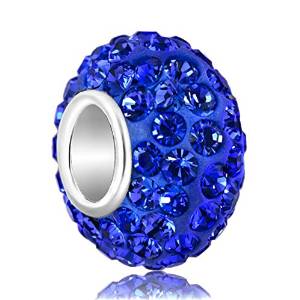 Pandora True Blue Crystal Pave Round Charm