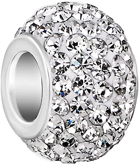 Pandora White Swarovski Crystal Charm actual image